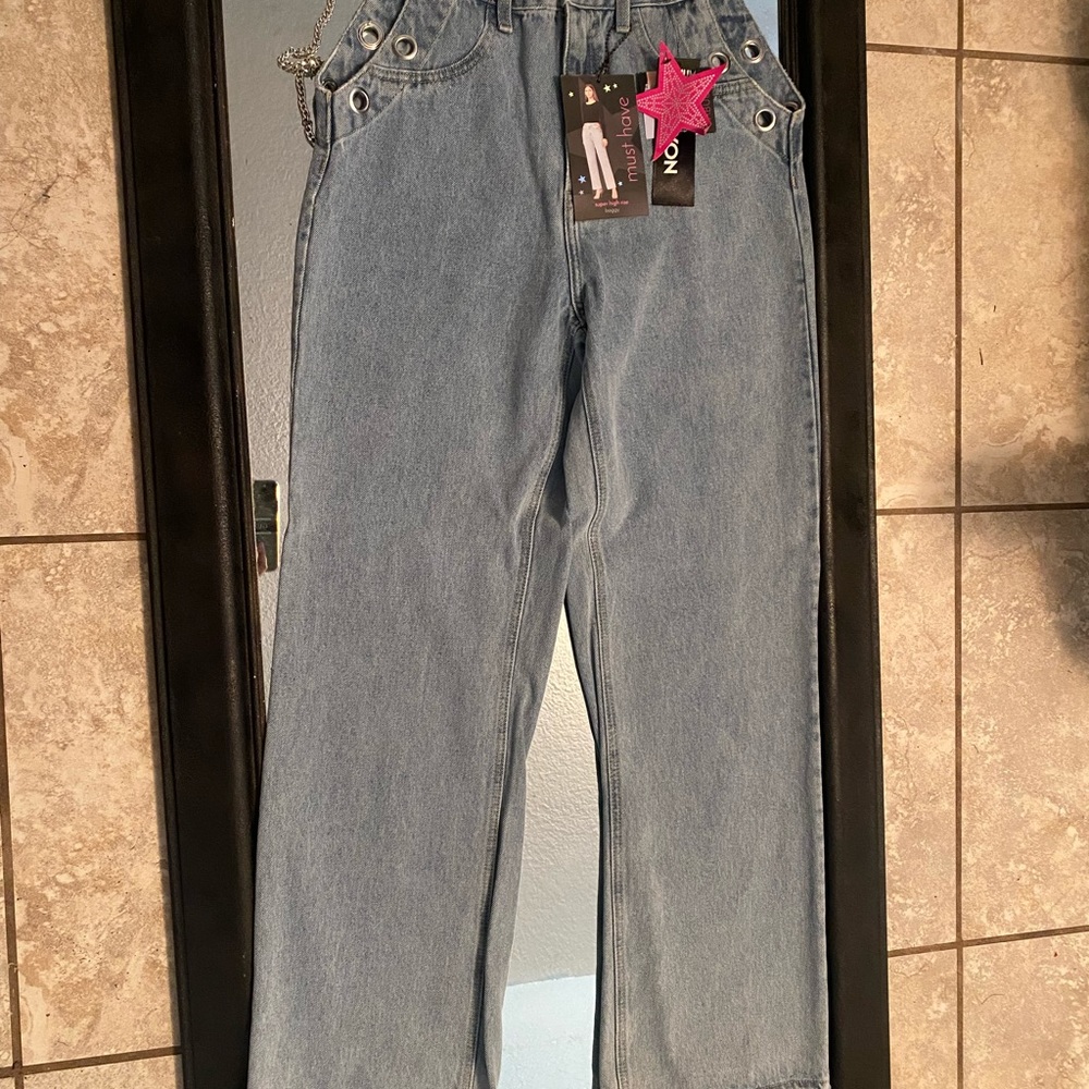 Super high rise baggy jeans